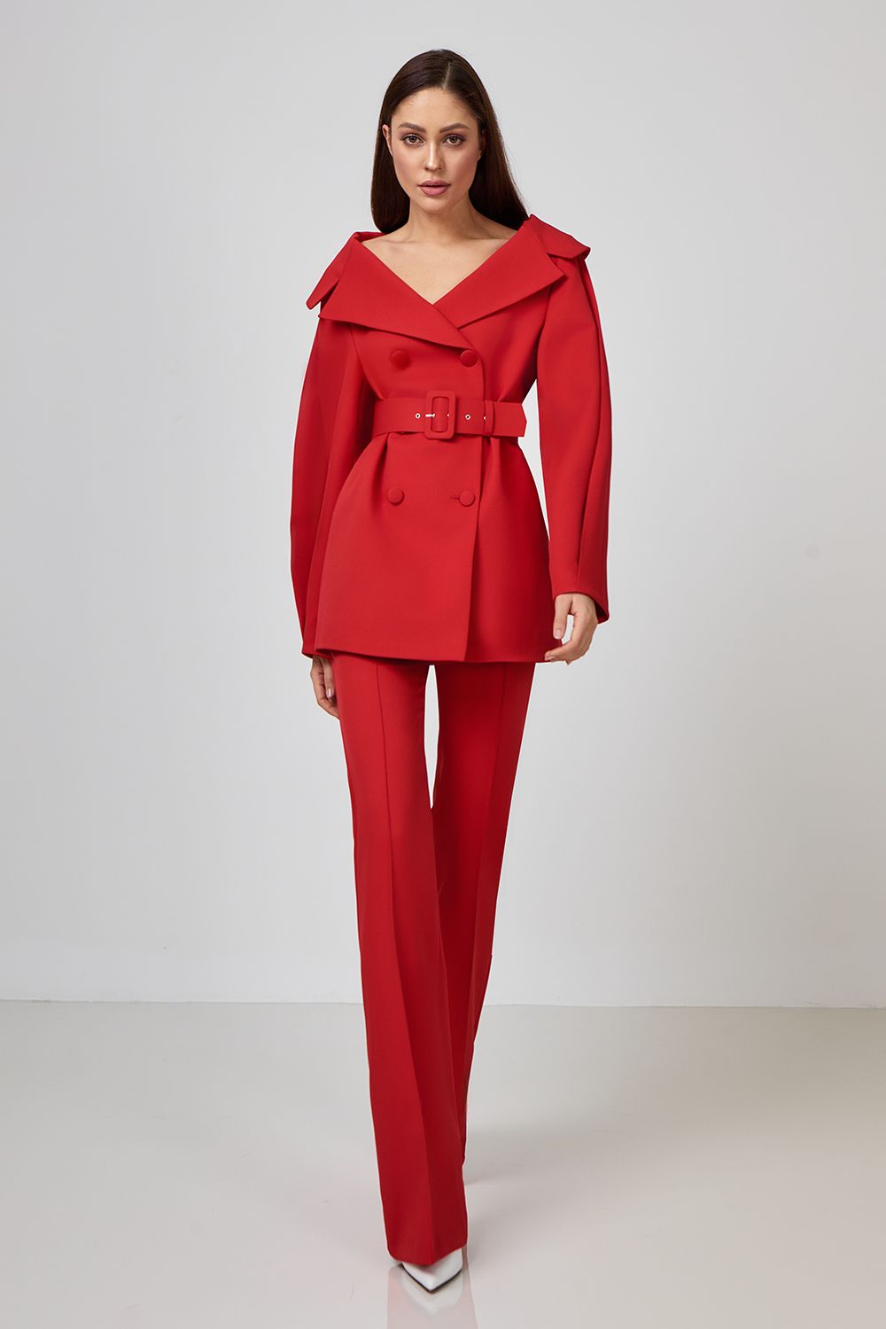 Flared suit trousers
