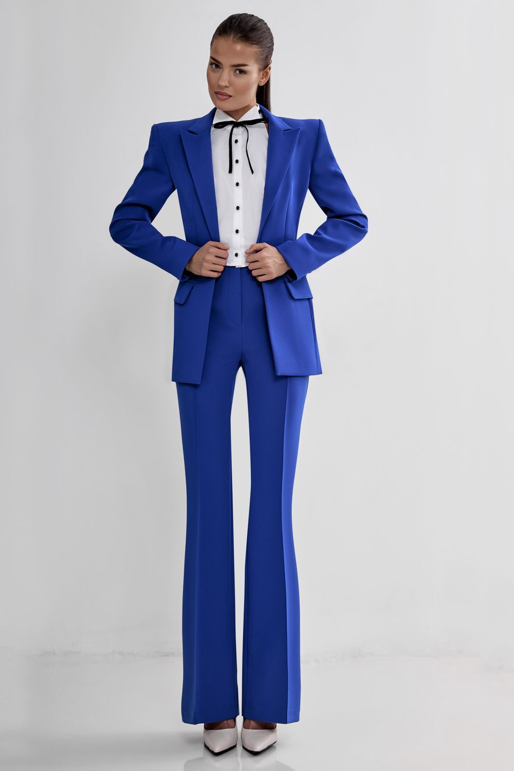 Flared suit trousers