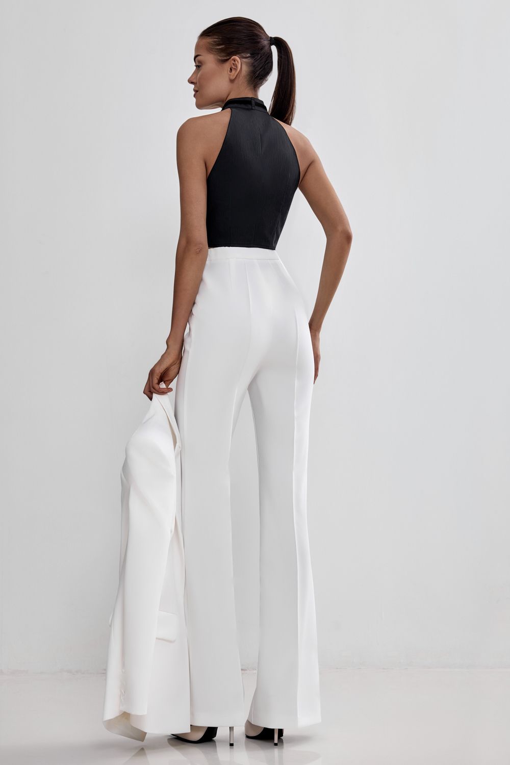 Flared suit trousers
