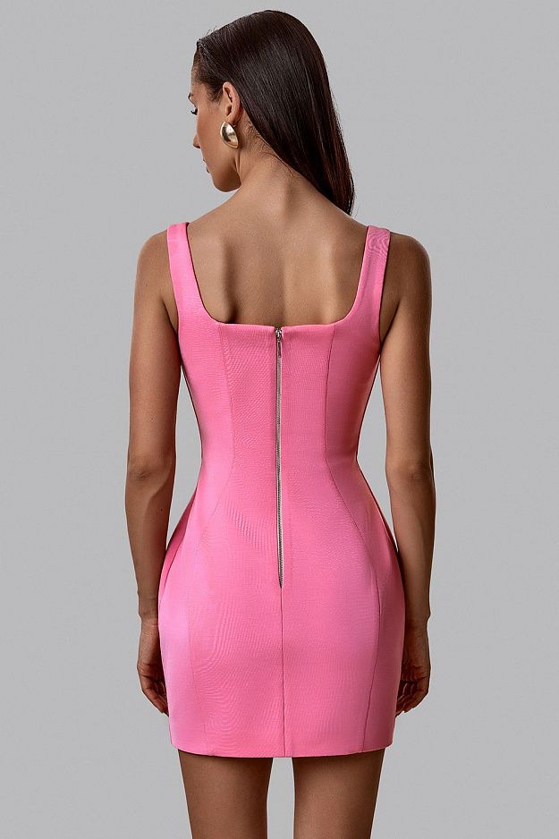 Corset Mini Dress with a Square Neckline