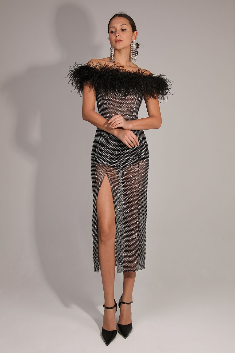 Crystal Feather Dress