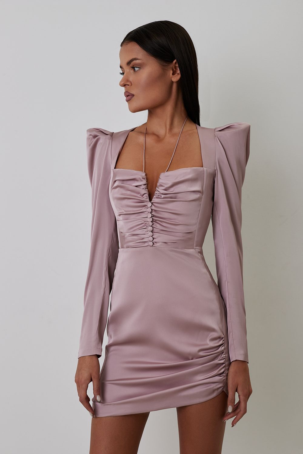 Pointy shoulder dress