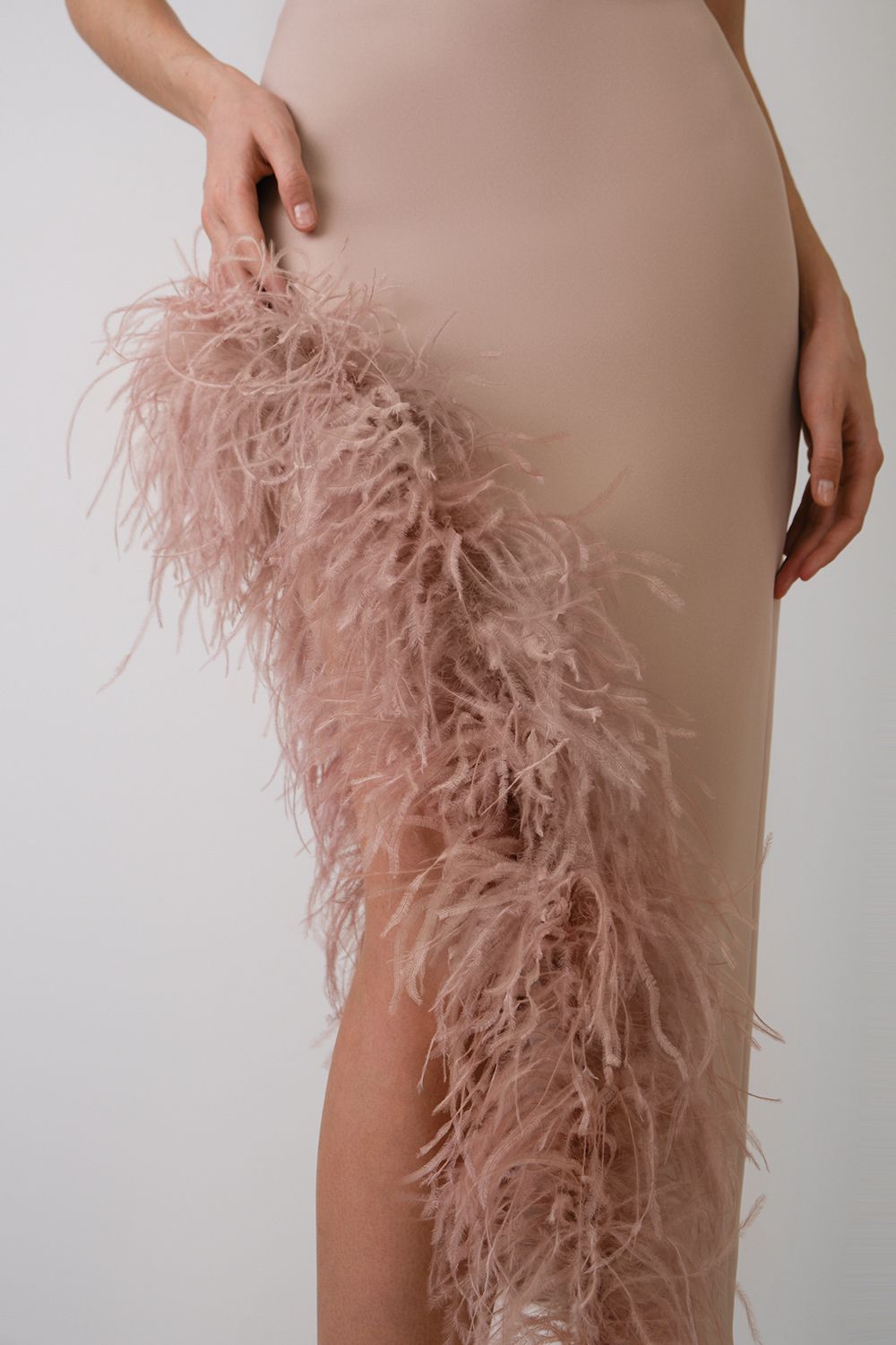 Feather bando dress
