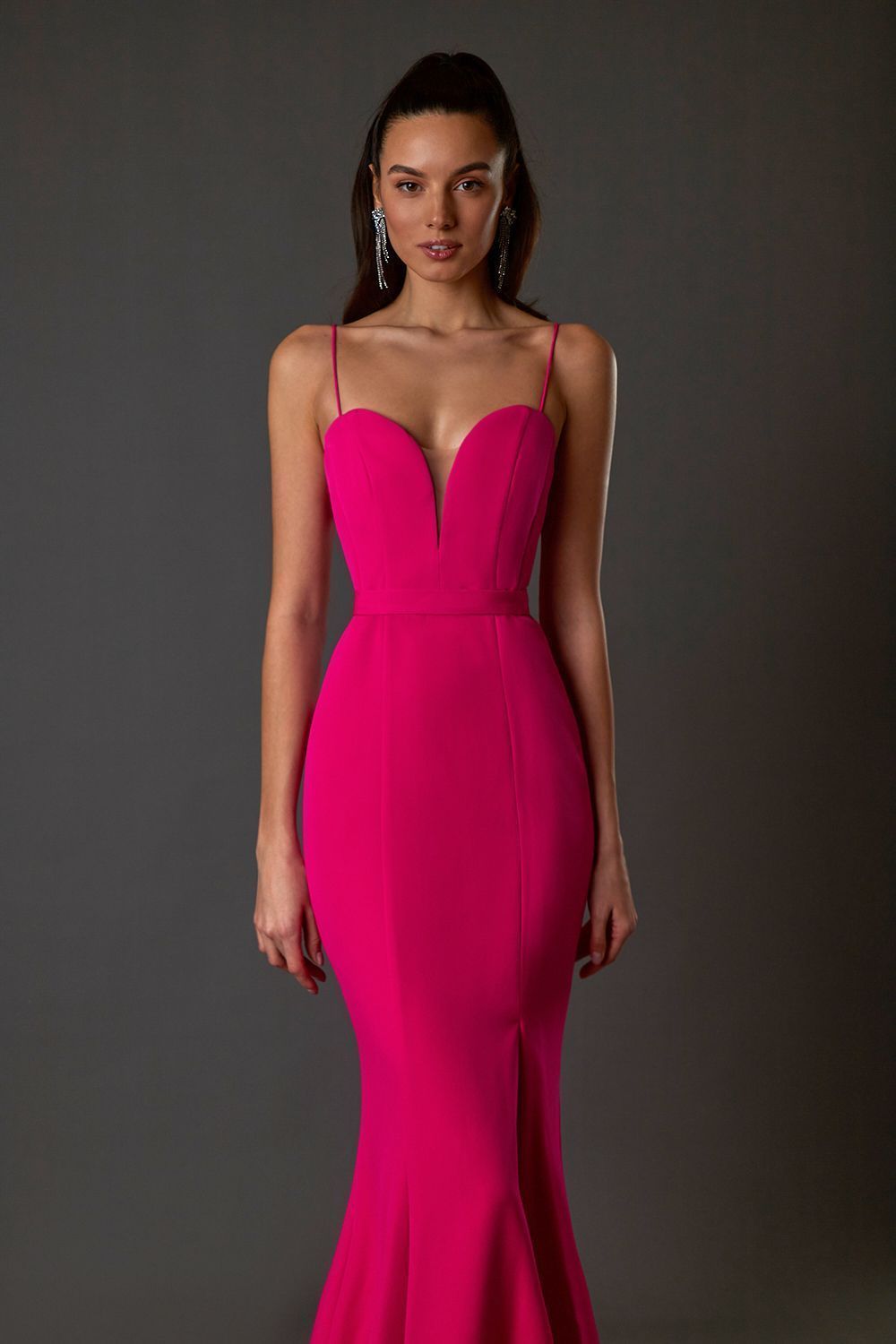 Maxi dress with sweetheart neckline