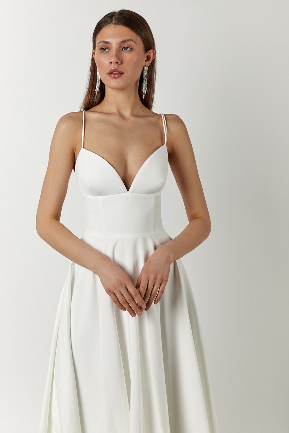Strap dress with circle skirt