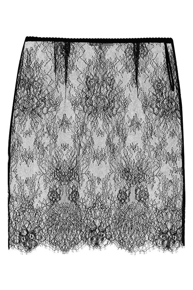 Lace mini skirt