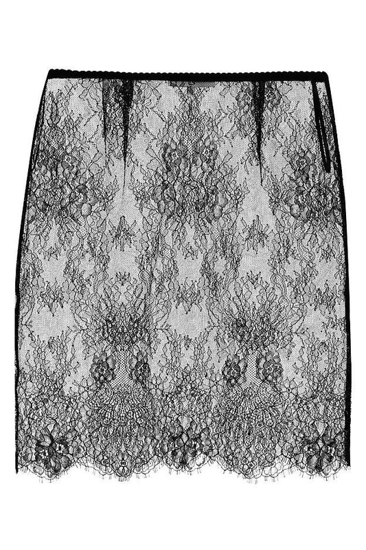 Lace mini skirt