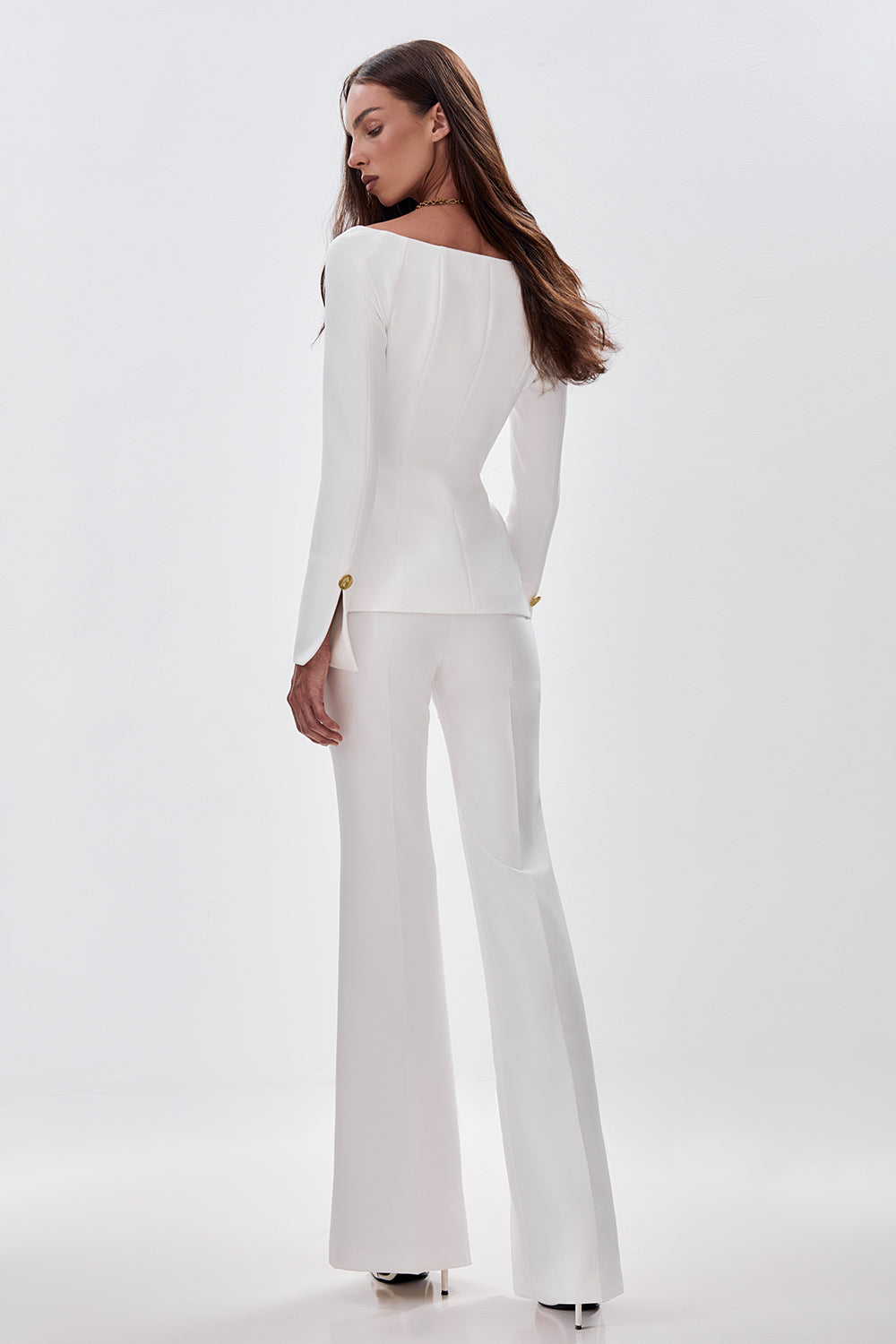Flared Trousers with Slits