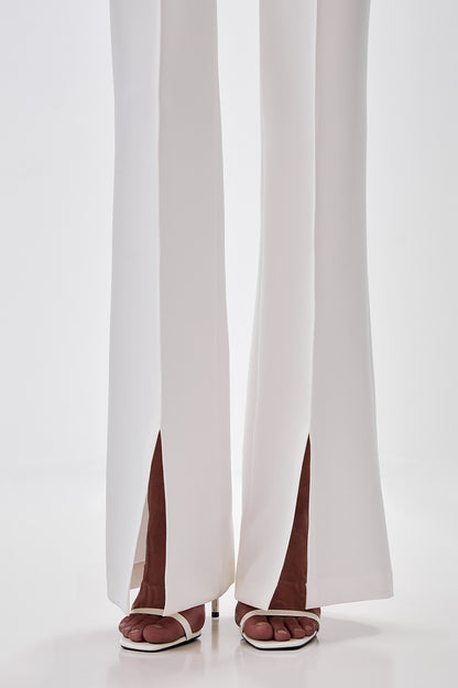 Flared Trousers with Slits