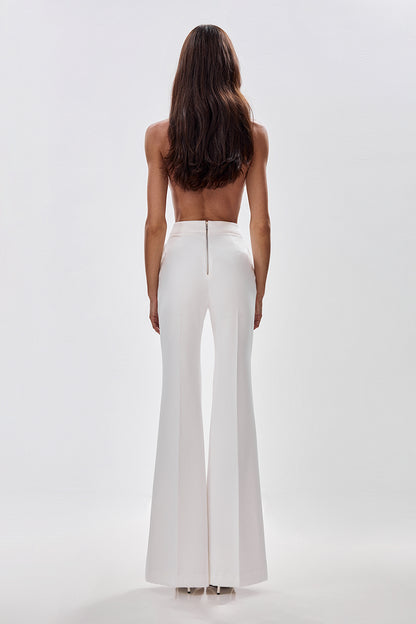 Flared Trousers with Slits