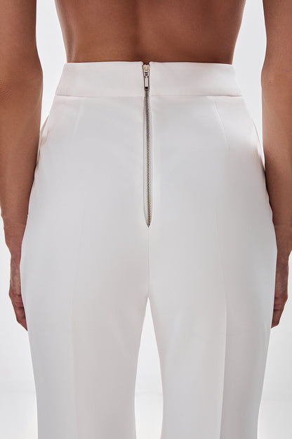 Flared Trousers with Slits