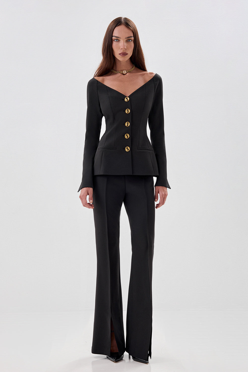 Jacket with Statement Buttons