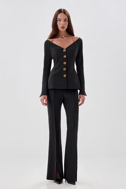 Jacket with Statement Buttons