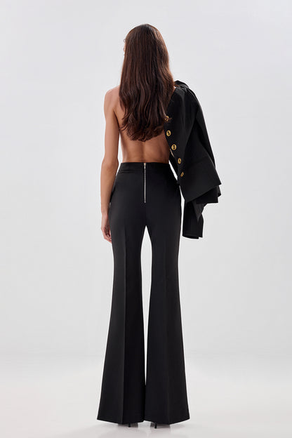Flared Trousers with Slits