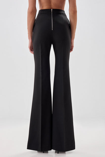 Flared Trousers with Slits
