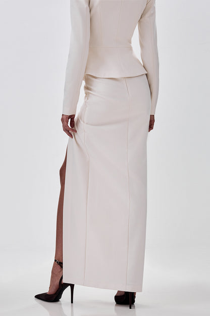 High-Slit Maxi Skirt