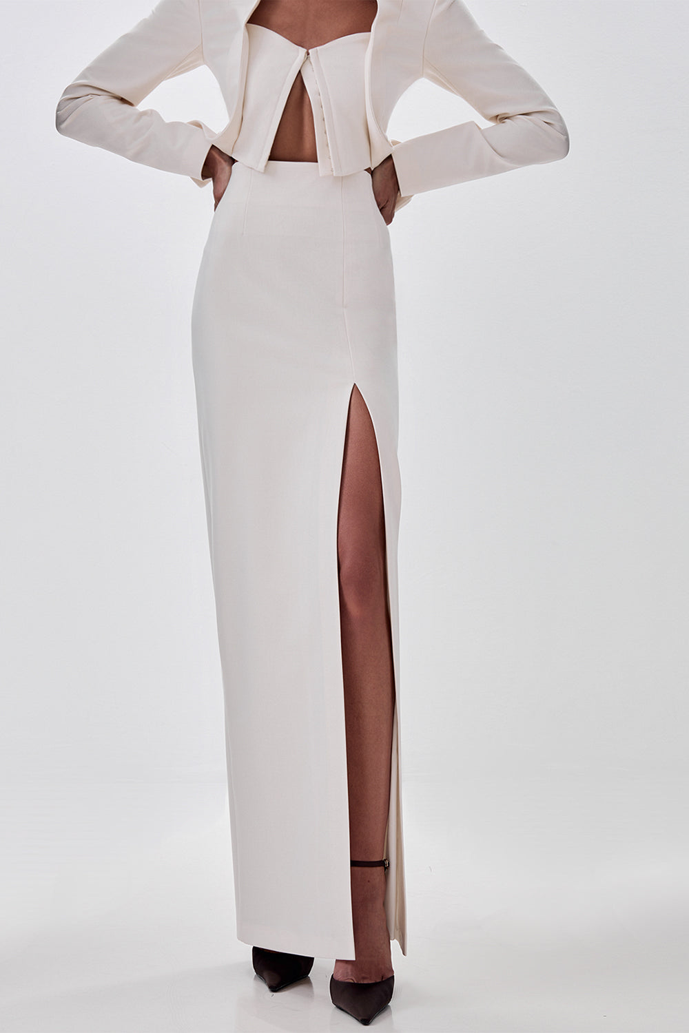 High-Slit Maxi Skirt