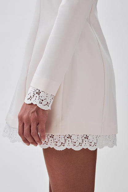 Lace-Trim Mini Dress