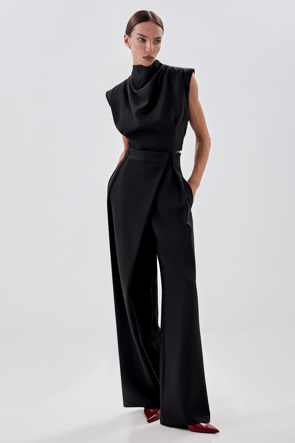 Wrap-Front Trousers