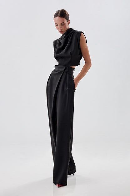 Wrap-Front Trousers