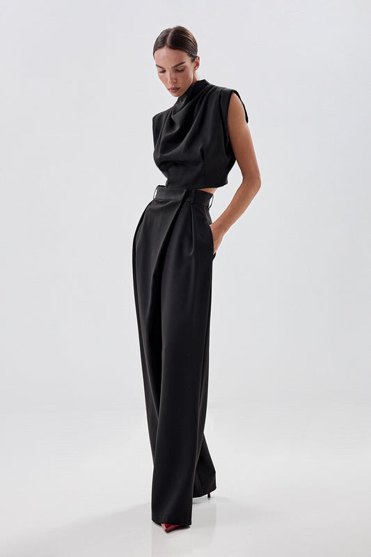 Wrap-Front Trousers