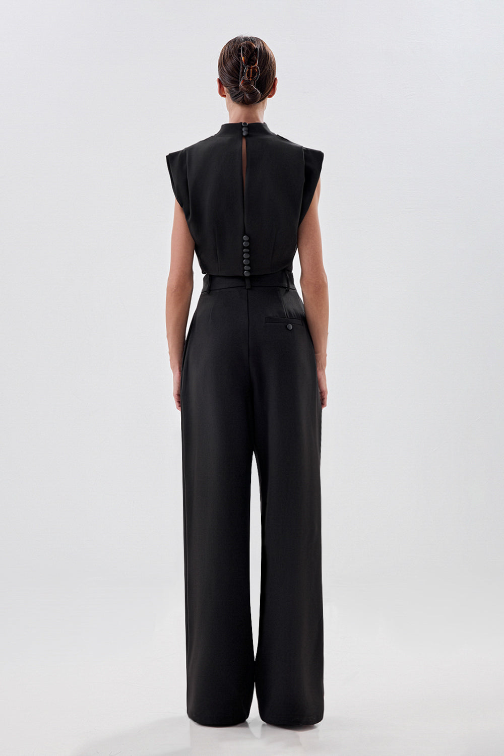Draped Top with Stand Collar