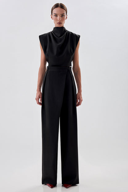Wrap-Front Trousers