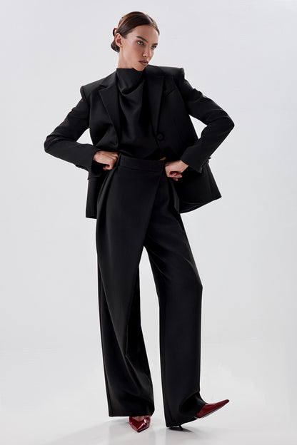 Wrap-Front Trousers