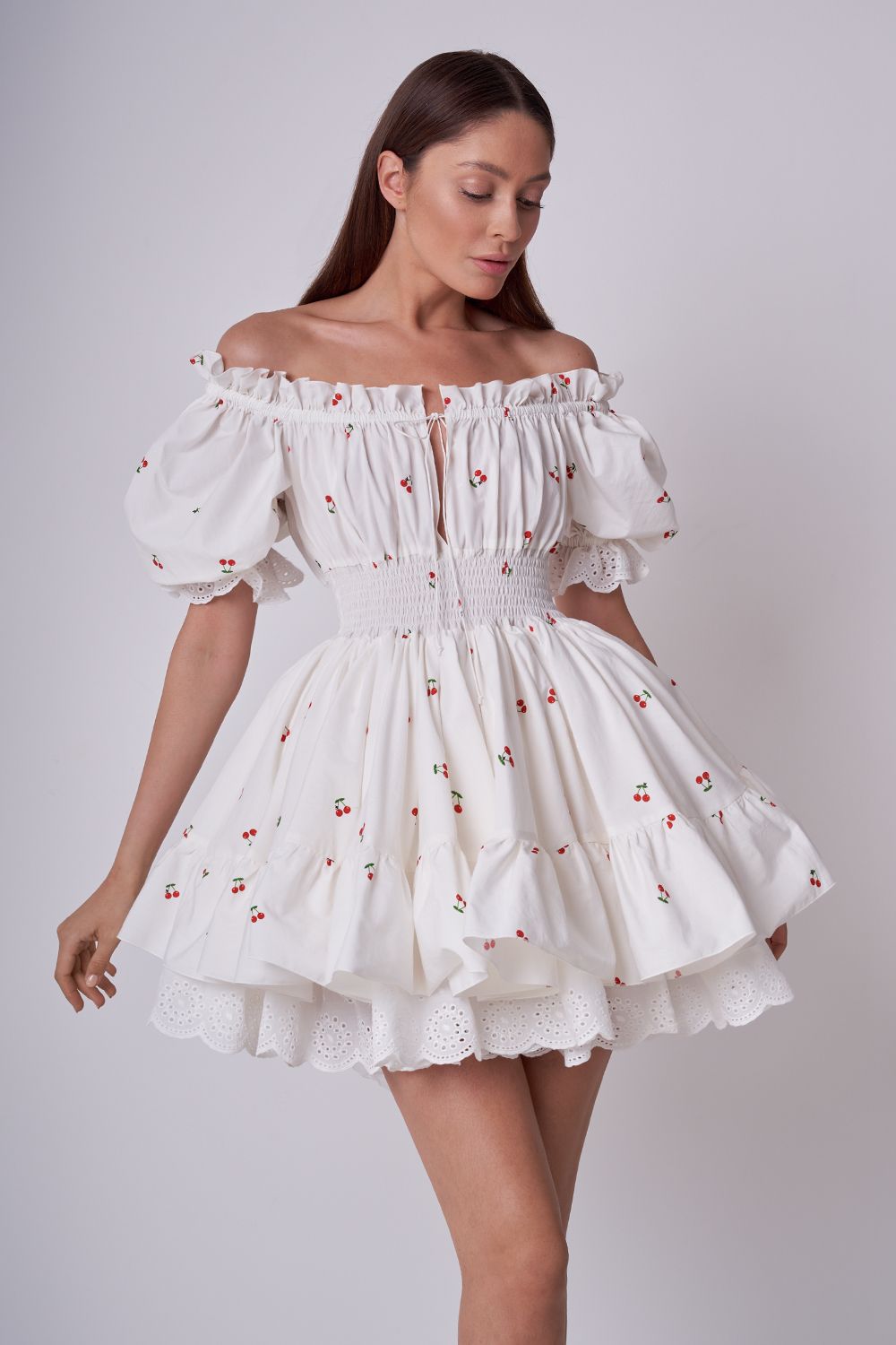 Puff-Sleeve Skater Mini