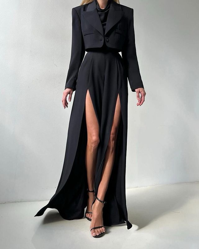 Pants with slits
