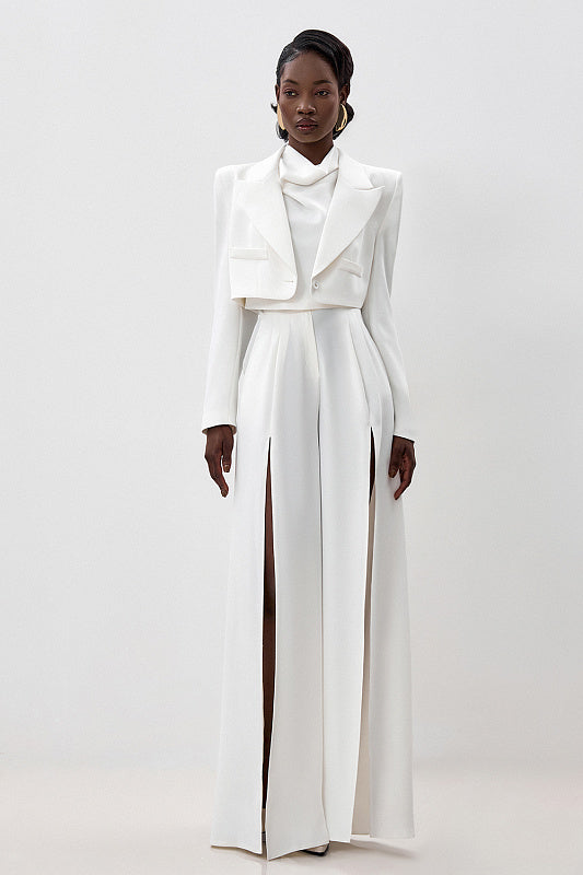 Pants with slits