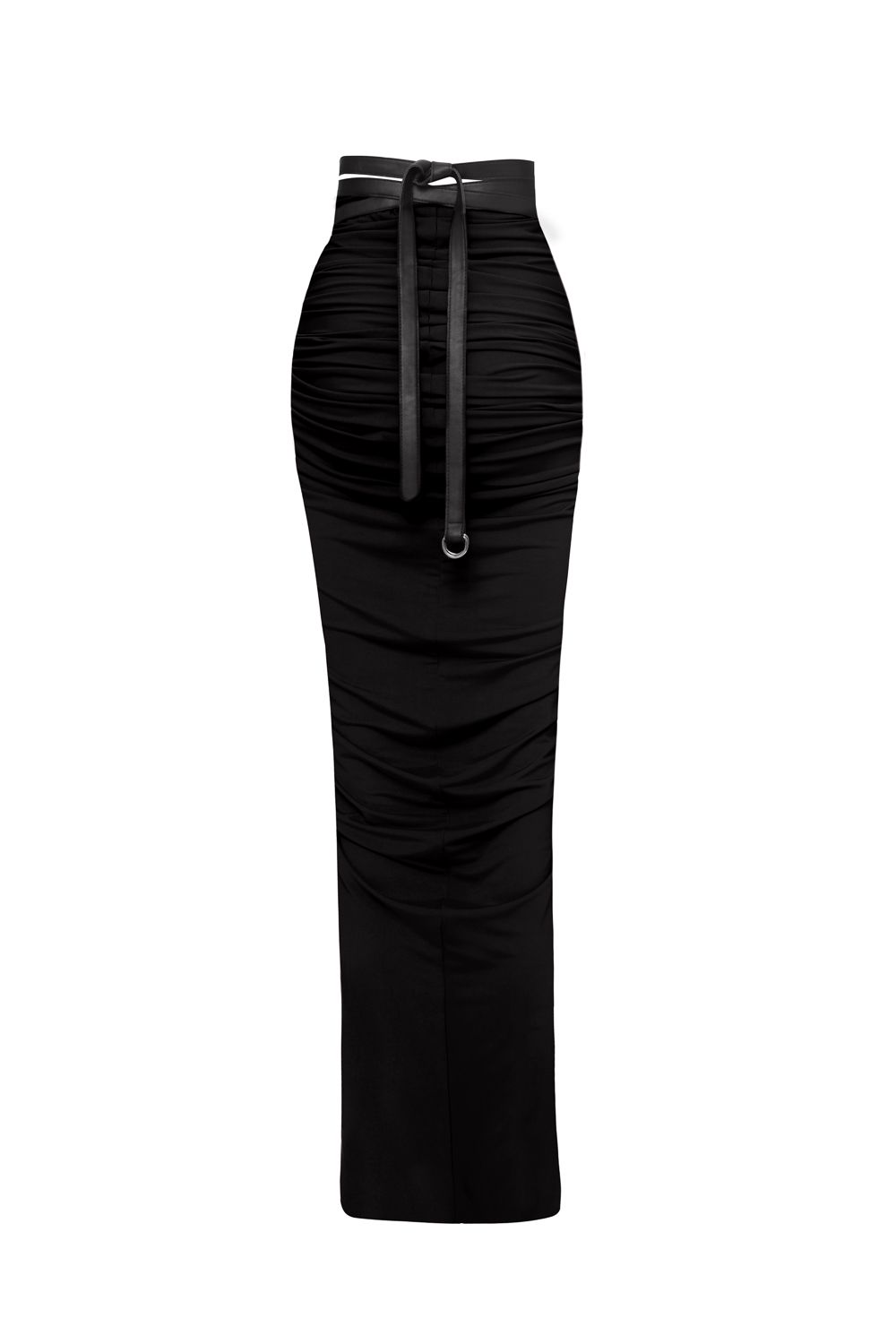 Skirt with a leather belt