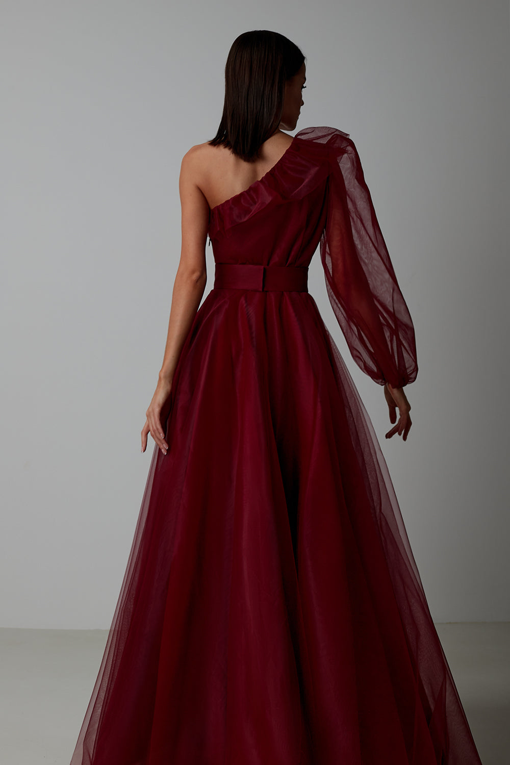 One shoulder maxi dress