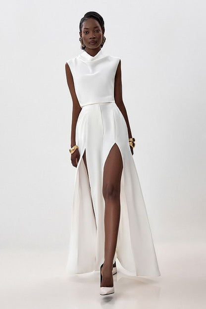 Pants with slits