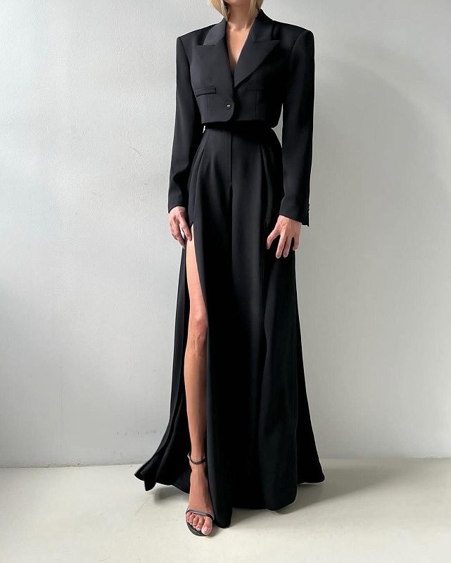 Pants with slits