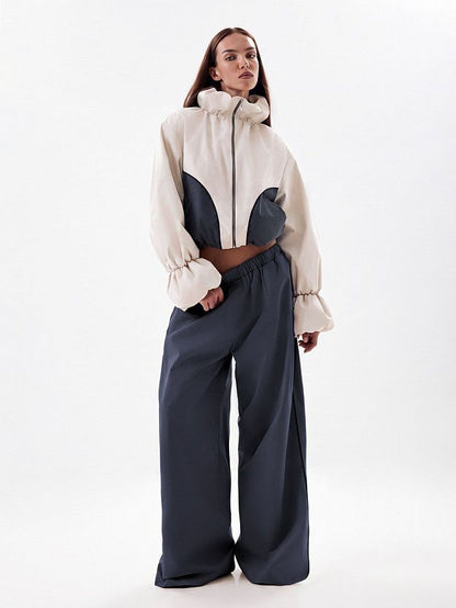 Relaxed-Fit Pants with Elastic Waist
