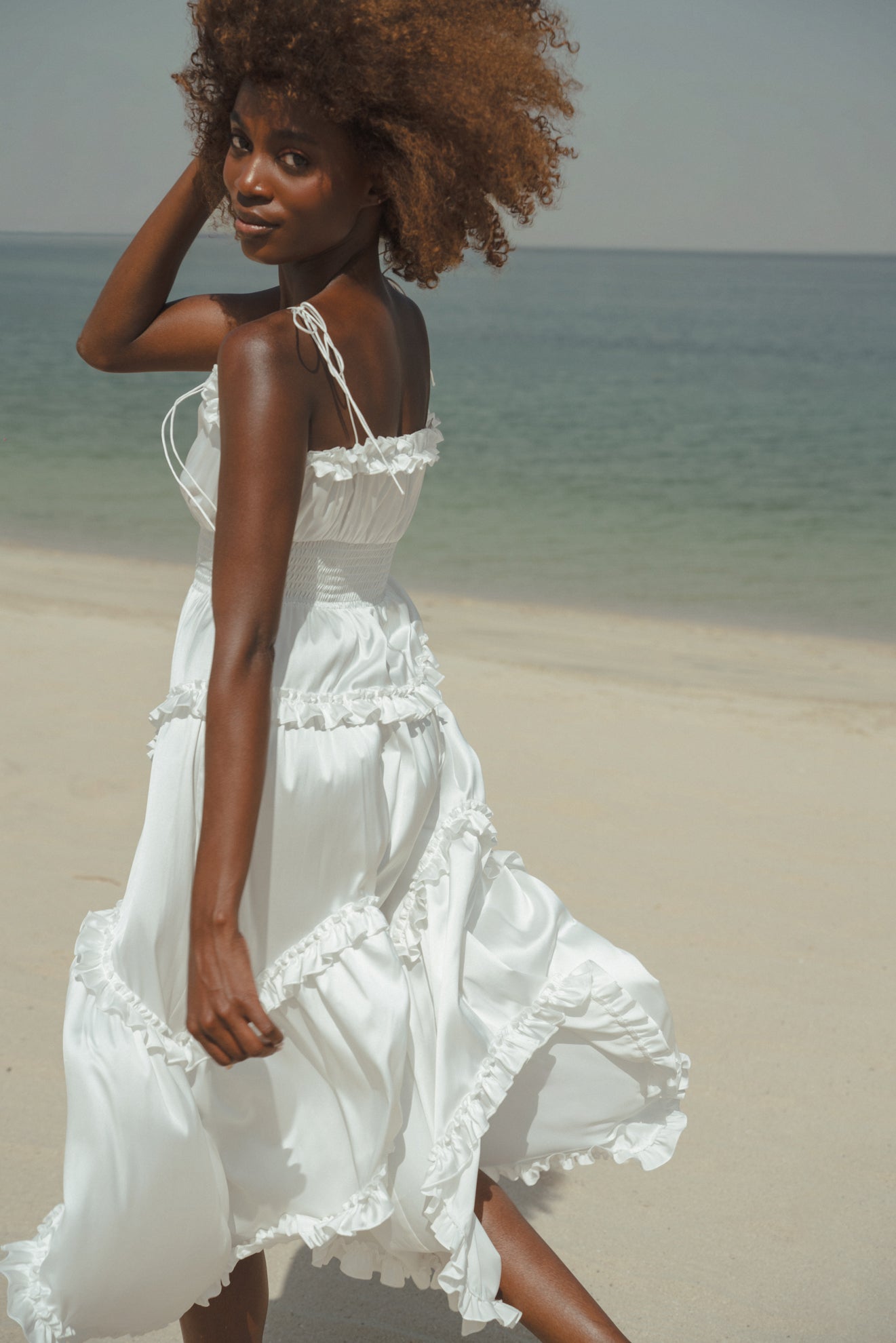 Midi Dress with Asymmetric Skirt