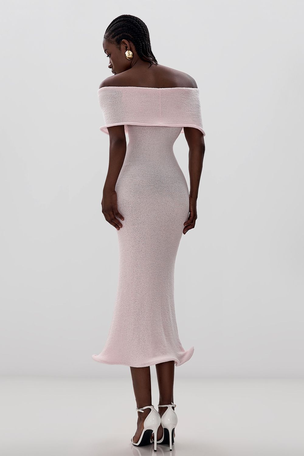 Fitted Knit Dress with Hem Detail