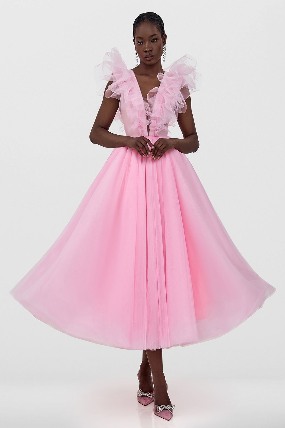 Tulle midi dress