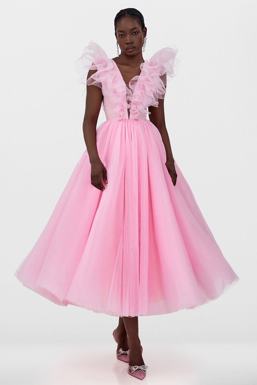 Tulle midi dress
