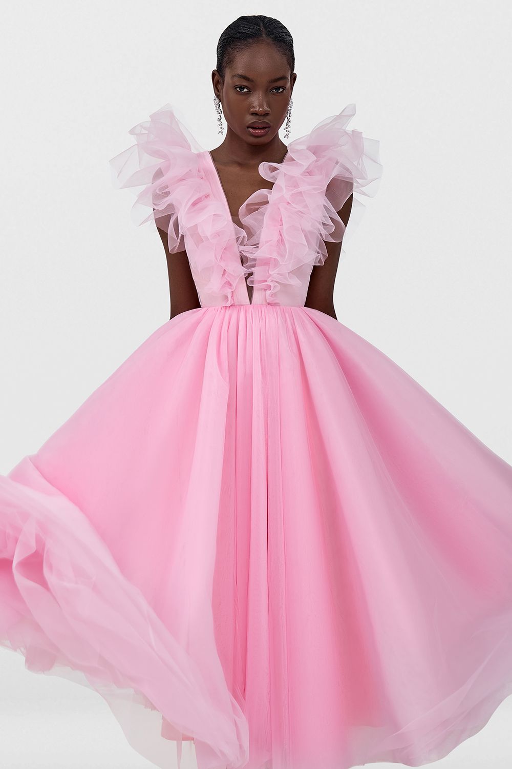 Tulle midi dress