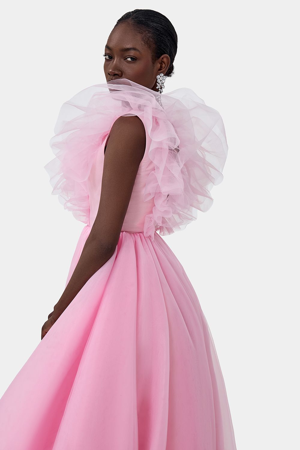 Tulle midi dress