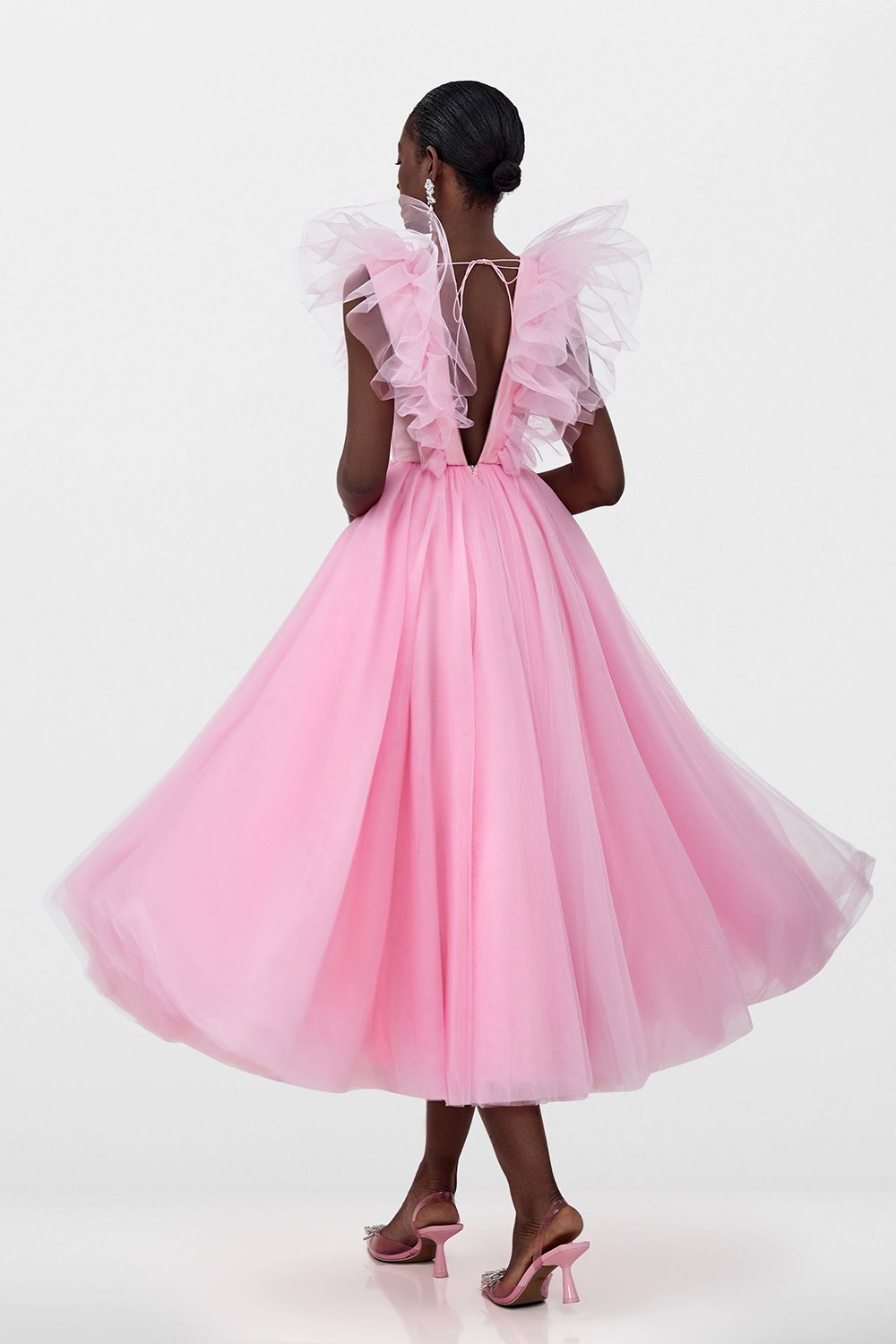 Tulle midi dress