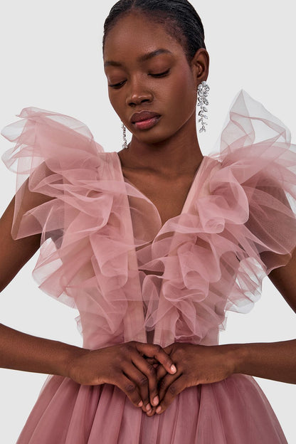 Tulle midi dress