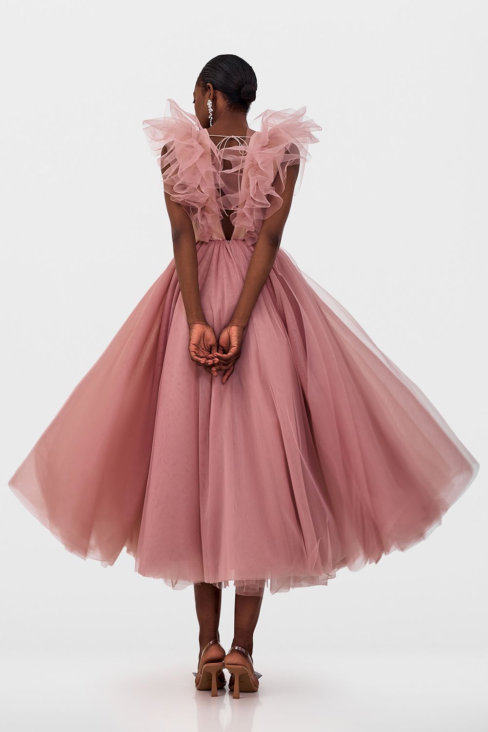 Tulle midi dress