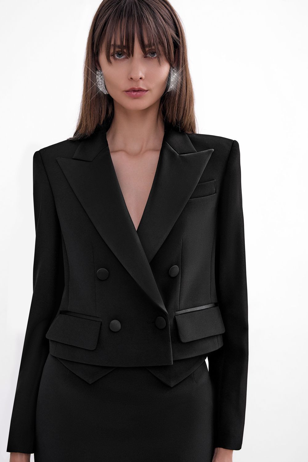 Short double-breasted jacket