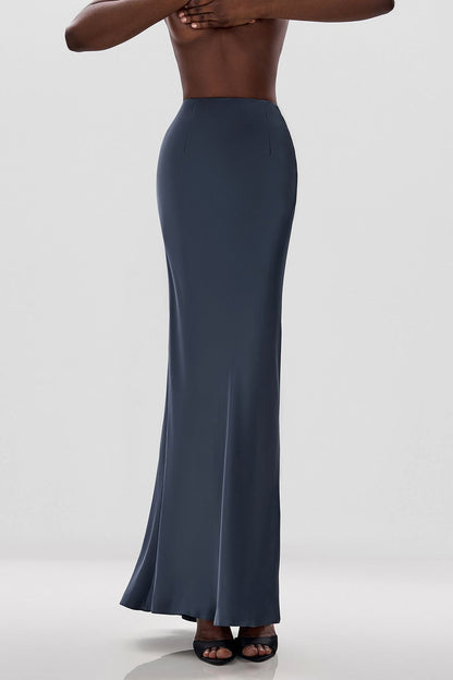 Satin High-Waisted Maxi Skirt