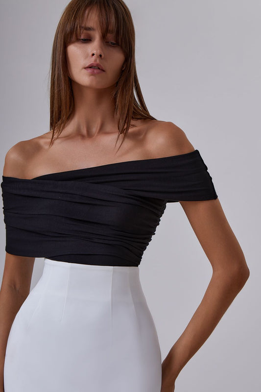 Draped bodysuit