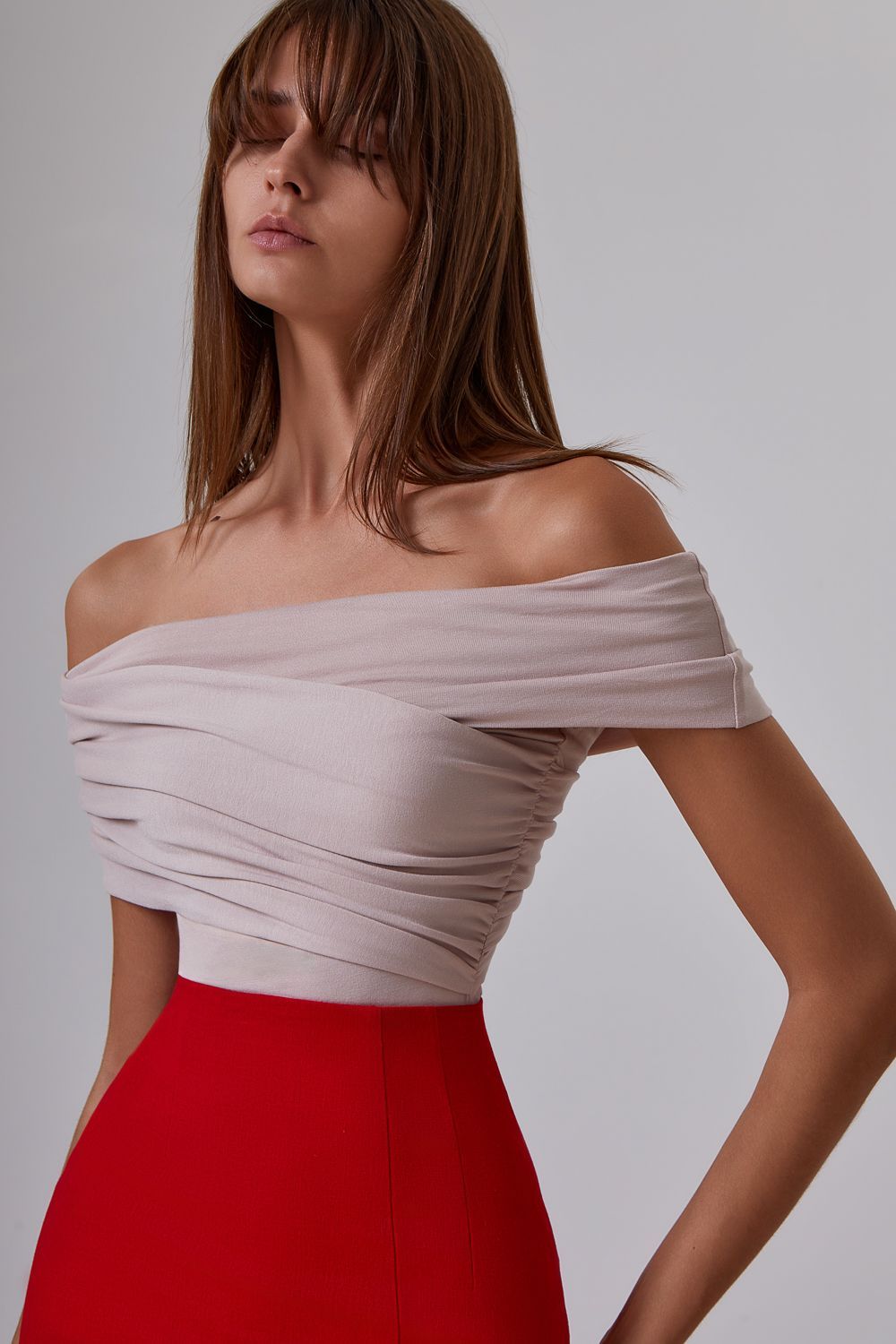 Draped bodysuit