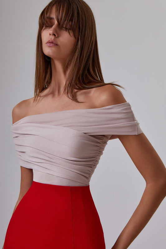 Draped bodysuit